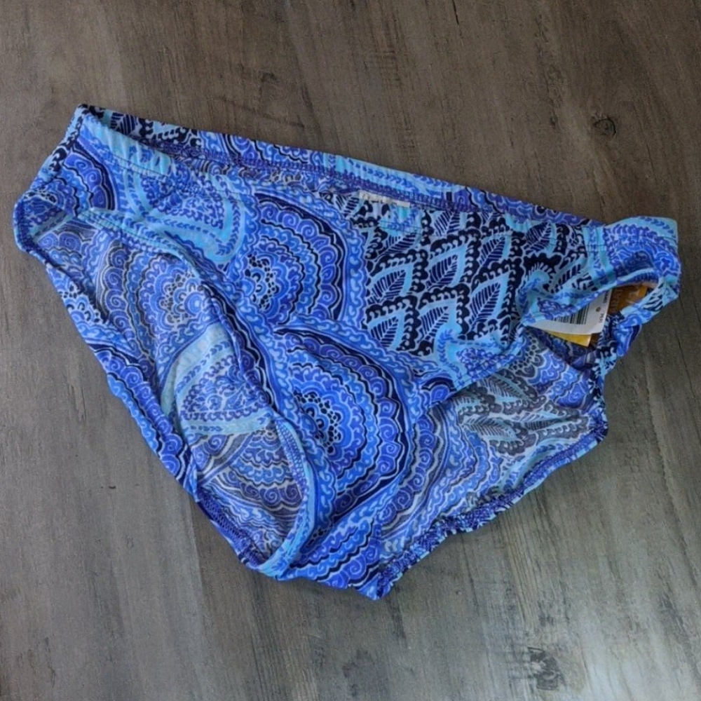 BNWT blue swimsuit bikini bottoms